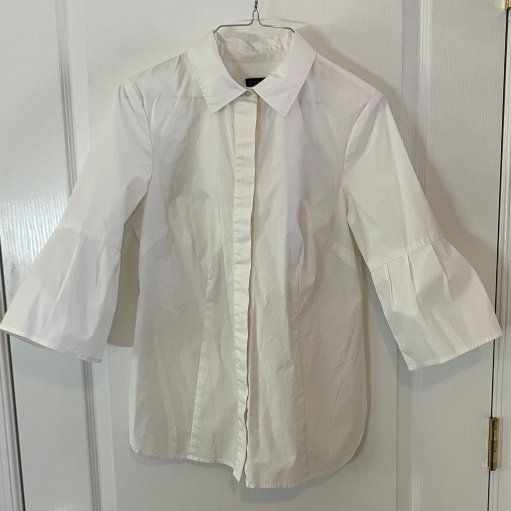 Size 6 Talbots stretch Poplin blouse